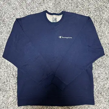 챔피온 네이비 로고 후드티