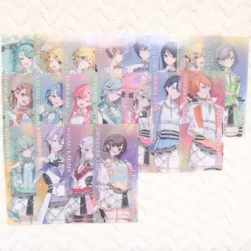 총 19장 프로세카 금박 클리어 책갈피