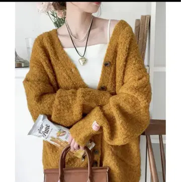 [ 자바 JAVA 별주 ] 어른 모던 레이디에게. 부클레 V넥 가디건