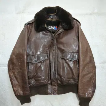 SCHOTT G-1 소가죽 가죽 자켓 보아 라이너 플라이트 자켓