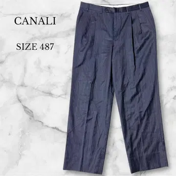 CANALI 슬랙스 턱 팬츠 스트라이프 비즈니스 정장 이탈리아제