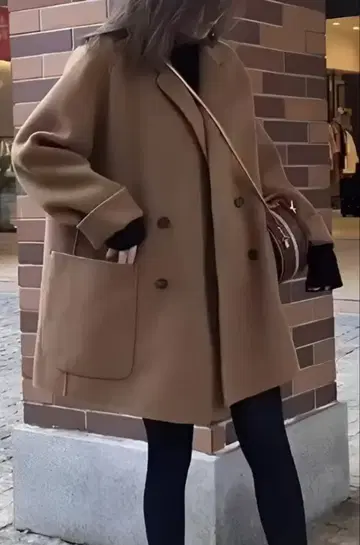 베이지 테일러드 자켓 오버 사이즈