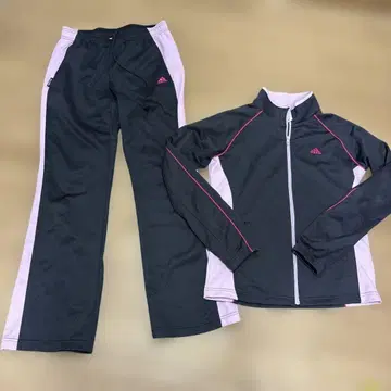 아디다스 저리 상하의 세트 블랙/핑크 여성용 L