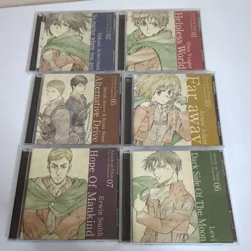 6장 세트 [ 진격의 거인 ] 캐릭터 이미지 송 시리즈