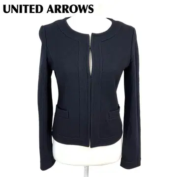 [ 새상품급 ] UNITED ARROWS 노카라 자켓 후크 38 네이비