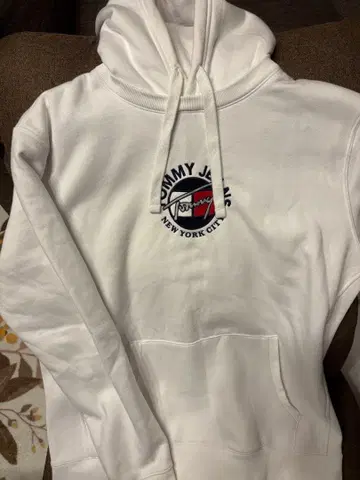 TOMMY JEANS 화이트 후드티 XL