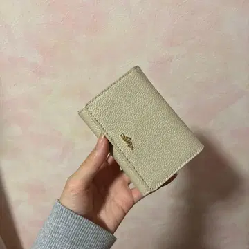 [ 거의 미사용 ] Afternoontea 3단 폴더형 지갑 베이지