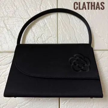[CLATHAS] 블랙 포멀 백 꽃 자수 핸드백 관혼상제
