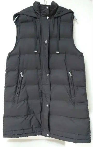 ZARA 후드 부착 충전솜 베스트