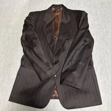 이탈리아제 다크 브라운 스트라이프 테일러드 자켓