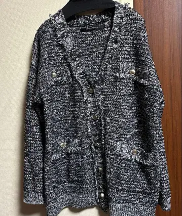 YECCA VECCA 트위드 니트 가디건