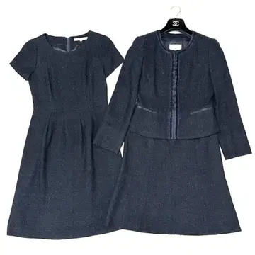 컨디션 최상 언타이틀 수트 3세트 트위드 자켓 원피스 고급