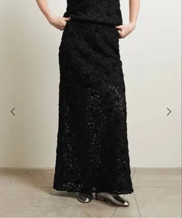 attisession 플라워 모티브 롱 스커트