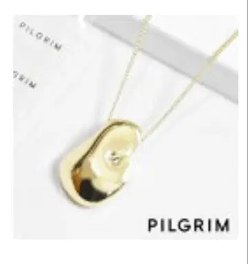 PILGRIM 스톤 참 목걸이 골드