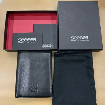 Seeger 블랙 가죽 3단 폴더형 지갑 미사용 새상품