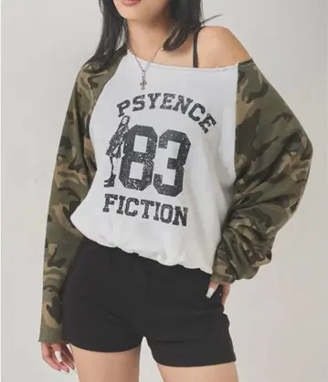 엘리엇 넘버링 원숄더 맨투맨