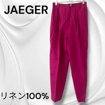 예거 린넨 100% 쇼킹 핑크 슬랙스