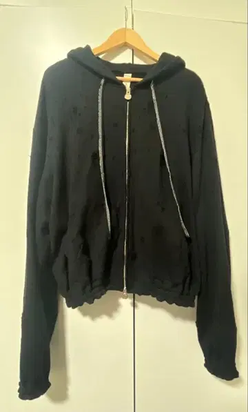 SHINYA KOZUKA 디스트로이 지퍼 후드티