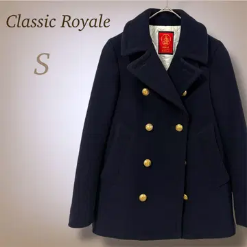 클래식 자켓 골드 버튼 울 100% 충전솜 퀼팅 두꺼운 일본제