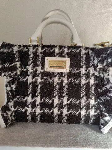 SAMANTHAVEGA 트위드 프릴 핸드백