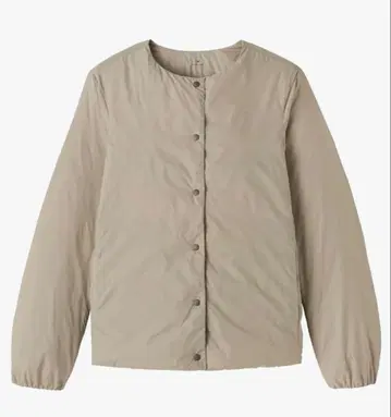 무인양품 M 2025 노카라 다운 자켓 라이트 베이지 새상품