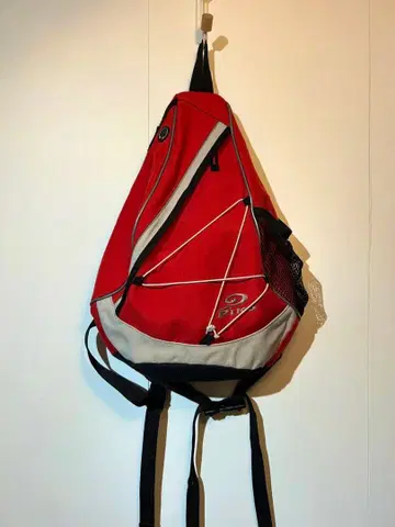 90s PIKO Y2K 원숄더백 빨간색 메쉬 포켓 부착