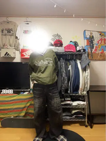 AZUL 나일론 자켓 y2k 스트릿 opium L 그린 해외 boy