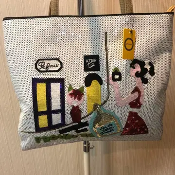 아트 디자인 토트백 비즈 자수