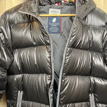 Doublefocus 후드 부착 다운 자켓 블랙