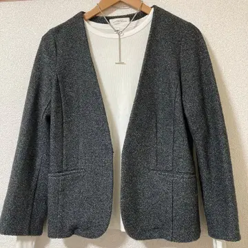 그린 라벨 릴랙싱 노카라 트위드 자켓