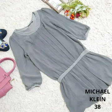 새상품급 MICHAEL KLEIN 블라우스/원피스 (M) 그레이/플리츠