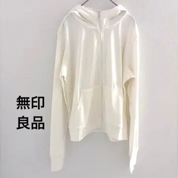 무인양품 화이트 후드티 MUJI 여성용 M 폴리에스테르 경량
