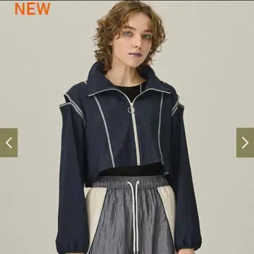 퍼블릭 도쿄 PUBLIC TOKYO 플리츠 집업 상의