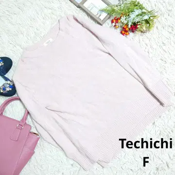 Techichi 니트/스웨터 ( L 상당 ) 라이트 핑크/여우털/루즈핏