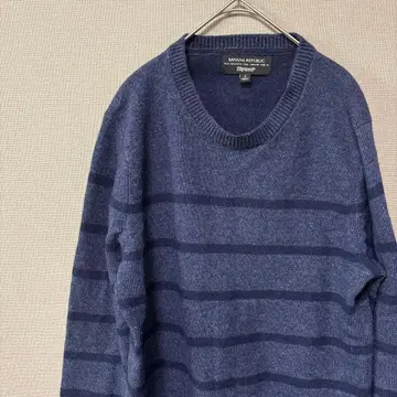 바나나리퍼블릭 크루넥 보더 니트 (US S 일본 M 상당) 네이비