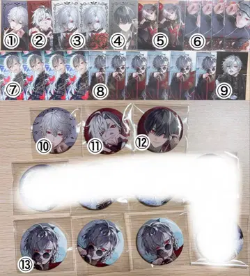 니지산지 쿠츠하 사진풍 카드 폴라로이드 캔뱃지 금박