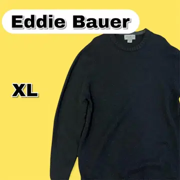 Eddie Bauer 램스울 100 블랙 니트 XL 고급 스웨터