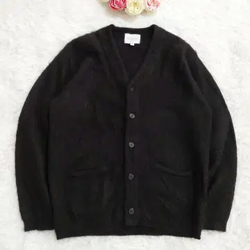 어반 리서치 모헤어 블랙 털 니트 가디건 모드