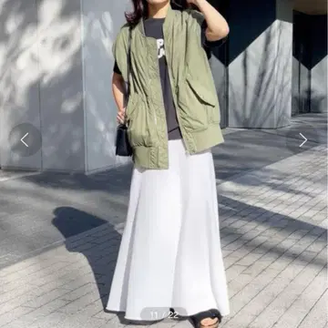 스픽 앤 스팬 미니 쭈리 루즈 플레어 스커트 맨투맨 화이트 S