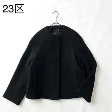 2875Z 새상품급 23구 노카라 숏코트 크루넥 울