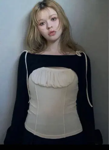 andmary Sophia layered tops black