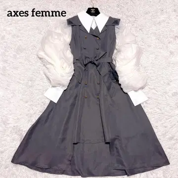 엑시즈팜 트렌치 자수 나폴레옹 점프 스커트 원피스 세일러