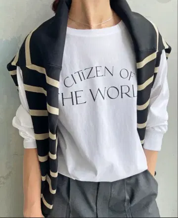 스픽 앤 스팬 spickandspan 실켓 천축 로고 롱 T