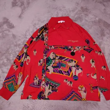 LEONARD SPORT 빨간색 피케 셔츠 L 서커스 울