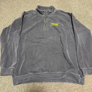 Comfort Colors 그레이 맨투맨 지퍼