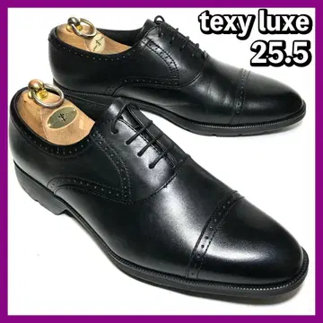 텍시 럭스 25.5cm 스트레이트 팁 내피 깃털 블랙 Tu-7774