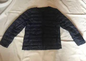 프로필 필독 다운 자켓 M 네이비 노카라 크루넥 페더