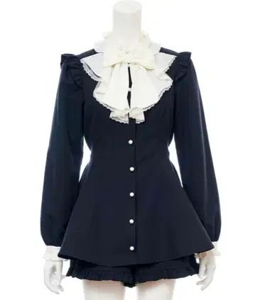 [ 시크릿허니 ] 셋업 긴팔 리본 플레어