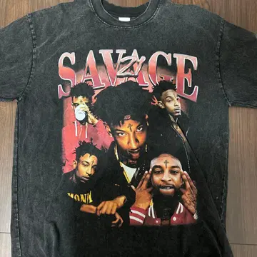 SAVAGE 블랙 T셔츠 M 사이즈