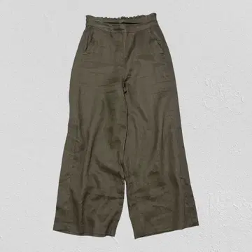 le.coeur blanc 린넨 100% 와이드 팬츠 백 밴딩 38